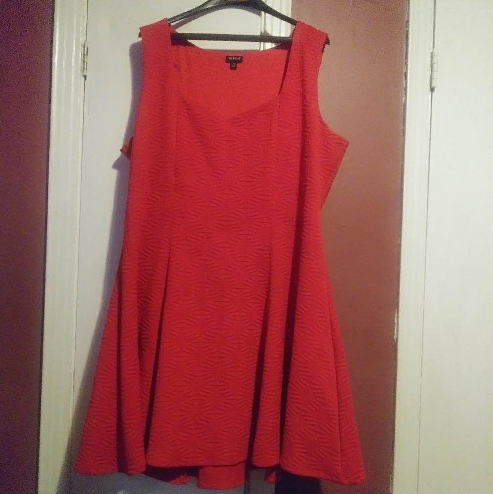 Torrid Red Skater Dress Size 3